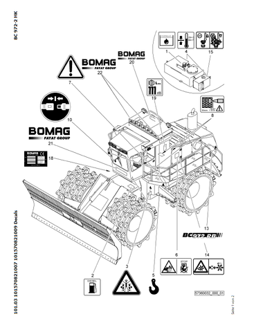 Bomag BC 972 RB-2 Refuse Compactor Parts Catalogue Manual 00818191 - PDF File Download