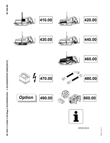 Bomag BF 200 C-2 S200 V US Stage 5 Asphalt Pavers Parts Catalogue Manual 00825873 - PDF File Download