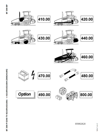 Bomag BF 300 P S340 TV Asphalt Pavers Parts Catalogue Manual 00824189 - PDF File Download