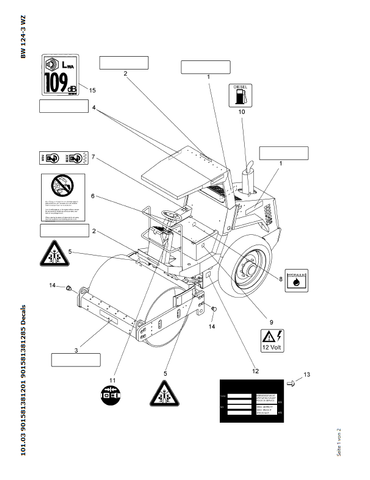 Bomag BW 124 PDH-3 Single Drum Vibratory Roller Parts Catalogue Manual 00818021 - PDF File Download