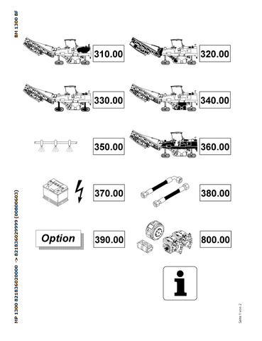 Bomag MP 1300 Asphalt Road Milling Parts Catalogue Manual 00800603 - PDF File Download