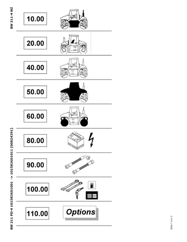 Bomag BW 211 PD-4 Single Drum Vibratory Roller Parts Catalogue Manual 00824391 - PDF File Download