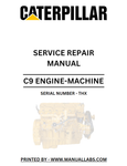 C9 (CAT) CATERPILLAR ENGINE-MACHINE SERVICE REPAIR MANUAL THX - PDF FILE DOWNLOAD