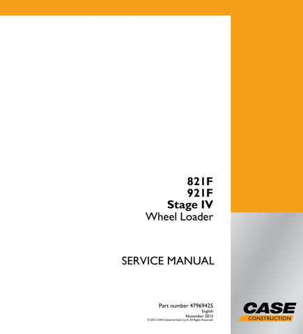 Enhance your maintenance capabilities with the CASE 821F, 921F Stage IV Wheel Loader Service Manual (Part Number: 47969425). This comprehensive guide is designed specifically for the CASE 821F and 921F models, ensuring you have the most accurate and detailed information at your fingertips.