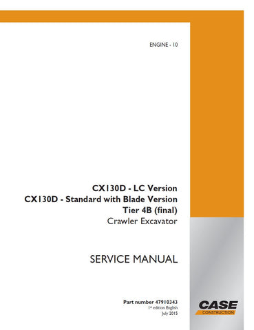 Discover the ultimate resource for maintaining your CASE CX130D LC Crawler Excavator with the comprehensive 8-in-1 Service Manual. Designed specifically for the Tier 4B (Final) model, this manual provides detailed insights and step-by-step instructions to ensure your machine operates at peak performance.