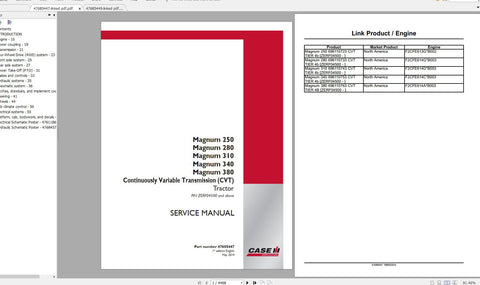 Unlock the full potential of your CASE IH Magnum 250, 280, 310, 340, and 380 CVT tractors with our comprehensive