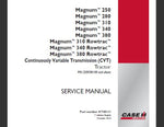 UNLOCK THE FULL POTENTIAL OF YOUR CASE IH MAGNUM SERIES TRACTORS WITH OUR COMPREHENSIVE SERVICE REPAIR MANUAL, DESIGNED SPECIFICALLY FOR MODELS MAGNUM 250, 280, 310, 340, 380, AND THEIR ROWTRAC COUNTERPARTS EQUIPPED WITH EITHER CONTINUOUSLY VARIABLE TRANSMISSION (CVT) OR POWERSHIFT TRANSMISSION (PST). 