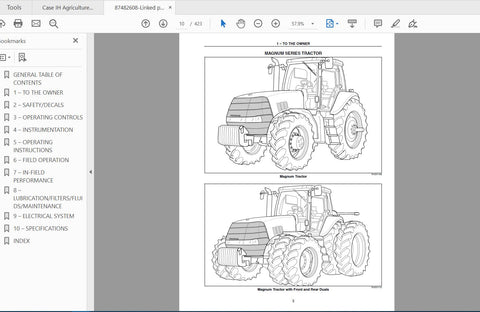 Unlock the full potential of your CASE IH Magnum 255 Tractor with the comprehensive Operator’s Manual, specifically designed for emerging markets. This PDF file is an essential resource for both new and experienced operators, providing detailed insights into the