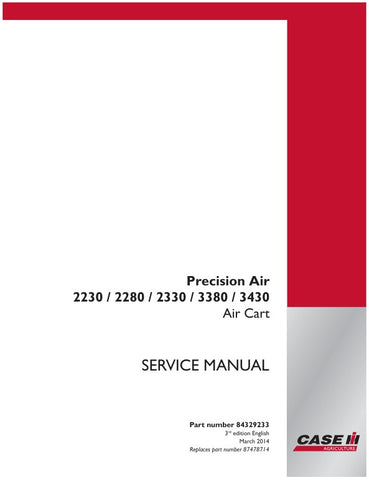 Discover the ultimate resource for maintaining your CASE Precision Air equipment with the CASE Precision Air Service Manual (Part Number: 84329233). This comprehensive guide covers models 2230, 2280, 2330, 3380, and 3430, providing you with essential information to ensure optimal performance and longevity of your machinery.
