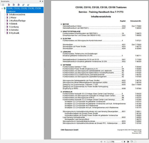 Enhance your tractor maintenance skills with the CASE STEYR CS100, CS120, CS130, and CS150 Tractor Service Training Manual (SVA 7-71773). This comprehensive PDF file is designed for both novice and experienced operators, providing detailed insights into the servicing and repair of these powerful machines.