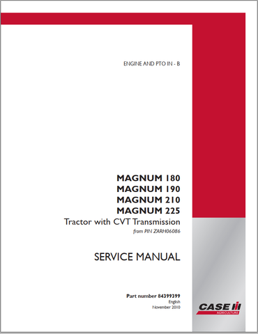 Unlock the full potential of your CASE Tractor Magnum 180, 190, 210, and 225 CVT with our comprehensive