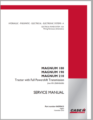 Unlock the full potential of your CASE Tractor Magnum 180, 190, and 210 with our comprehensive Powershift Service Manual. This PDF file is an essential resource for both seasoned mechanics