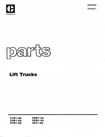 CAT Caterpillar T40C T50C T55C Forklift Parts Catalog Manuals PDF Download