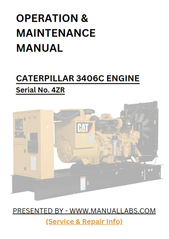 OPERATION & MAINTENANCE MANUAL CATERPILLAR 3406C GEN SET ENGINE 4ZR - PDF FILE DOWNLOAD