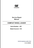 CATERPILLAR 910 COMPACT WHEEL LOADER SERVICE REPAIR MANUAL 40Y - PDF 