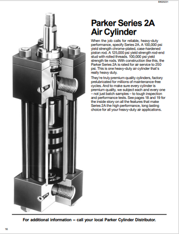 CATERPILLAR BI620231 PARKER SERIES 2A AIR CYLINDER ARMORED FACE CONVEYOR GENERAL TECHNICAL INFORMATION MANUAL- PDF FILE DOWNLOAD