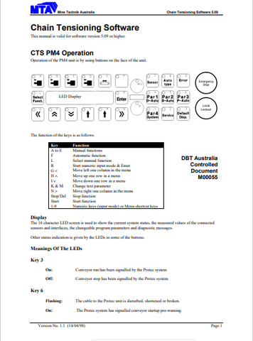 CATERPILLAR M00055 CHAIN TENSIONING SYSTEM ELOUERA ARMORED FACE CONVEYOR GENERAL TECHNICAL INFORMATION MANUAL- PDF FILE DOWNLOAD