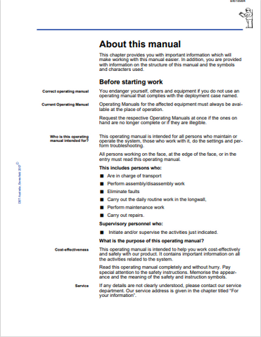 CATERPILLAR M00737 BROADMEADOW MAINTENANCE MATRIX ARMORED FACE CONVEYOR GENERAL TECHNICAL INFORMATION MANUAL- PDF FILE DOWNLOAD