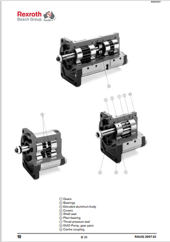 CATERPILLAR VC0123 REXROTH PACIFIC HYDRAULIC PUMPS ARMORED FACE CONVEYOR GENERAL TECHNICAL INFORMATION MANUAL- PDF FILE DOWNLOAD