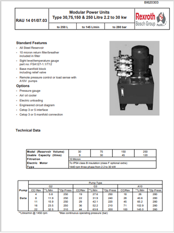 CATERPILLAR VC0135 REXROTH PACIFIC POWER UNITS ARMORED FACE CONVEYOR GENERAL TECHNICAL INFORMATION MANUAL- PDF FILE DOWNLOAD