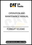 Discover the essential CATERPILLAR FORKLIFT EC25KE Operation and Maintenance Manual, your go-to resource for maximizing the performance and longevity of your forklift. This comprehensive guide provides detailed instructions on operation, maintenance schedules, and troubleshooting tips, ensuring that you can keep your equipment running smoothly and efficiently.