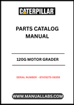 Discover the essential CAT 120G Motor Grader Parts Catalog Manual, specifically designed for serial numbers 87V05275-08359 and powered by the reliable 3304 engine. This comprehensive manual is your go-to resource for identifying and sourcing the right parts for your grader, ensuring optimal performance and longevity.