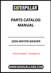 Discover the essential CAT 120G Motor Grader Parts Catalog Manual, specifically designed for models with serial number 87V08360 and above, powered by the reliable 3304 engine. This comprehensive manual serves as your go-to resource for identifying and sourcing the right parts for your grader, ensuring optimal performance and longevity.