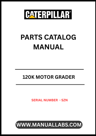 Discover the essential CAT 120K Motor Grader Parts Catalog Manual, specifically designed for serial number S/N - SZN. This comprehensive manual serves as your go-to resource for identifying and sourcing the right parts for your motor grader, ensuring optimal performance and longevity of your equipment.
