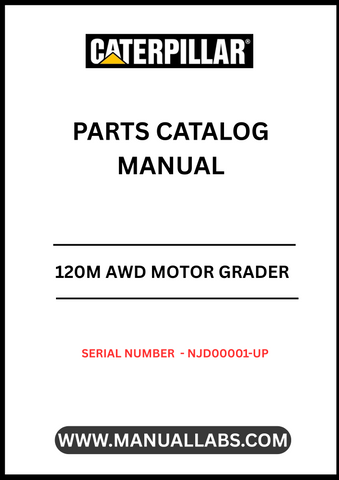 Discover the essential CAT 120M AWD Motor Grader Parts Catalog Manual, specifically designed for models with serial number NJD00001 and above, powered by the reliable C6.6 engine. This comprehensive manual is your go-to resource for identifying and sourcing the right parts for your motor grader, ensuring optimal performance and longevity.