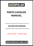 Discover the essential CAT 120 Motor Grader Parts Catalog Manual, specifically designed for serial numbers 10R00001-02881. This comprehensive manual serves as a vital resource for operators and technicians, providing detailed information on parts and components to ensure optimal performance and maintenance of your motor grader.