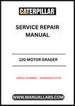 Unlock the full potential of your CAT 12G Motor Grader with our comprehensive Service Repair Manual, specifically designed for serial numbers 61M02629-07710 and powered by the robust 3306 engine. This manual is an essential resource for both seasoned professionals and DIY enthusiasts, providing detailed instructions and insights to keep your equipment running smoothly.