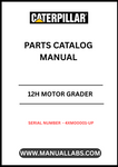 Discover the essential CAT 12H Motor Grader Parts Catalog Manual, specifically designed for models with serial number 4XM00001 and up, powered by the reliable 3306B engine. This comprehensive manual serves as your go-to resource for identifying and sourcing the right parts for your grader, ensuring optimal performance and longevity.