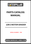 Discover the essential CAT 12M 2 Motor Grader Parts Catalog Manual, specifically designed for serial number F9B. This comprehensive manual is your go-to resource for identifying and sourcing the right parts for your motor grader, ensuring optimal performance and longevity of your equipment.