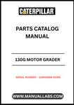 Discover the essential CAT 130G Motor Grader Parts Catalog Manual, specifically designed for serial numbers 12W00696-01081 and powered by the reliable 3304 engine. This comprehensive manual is your go-to resource for identifying and sourcing the right parts for your motor grader, ensuring optimal performance and longevity.