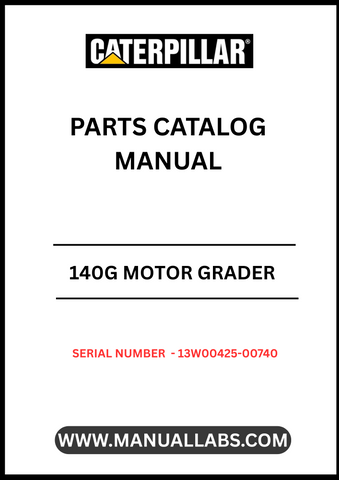 Discover the essential CAT 140G Motor Grader Parts Catalog Manual, specifically designed for serial numbers 13W00425-00740 and powered by the reliable 3306DI engine. This comprehensive manual serves as your go-to resource for identifying and sourcing the right parts for your grader, ensuring optimal performance and longevity.