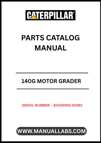 Enhance the performance and longevity of your CAT 140G Motor Grader with our comprehensive Parts Catalog Manual, specifically designed for serial numbers 81V00001-00381. This manual serves as an essential resource for identifying and sourcing the right parts, ensuring your equipment operates at peak efficiency.