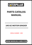 Discover the essential CAT 140 GC Motor Grader Parts Catalog Manual, specifically designed for serial number W95. This comprehensive manual serves as your go-to resource for identifying and sourcing the right parts for your motor grader, ensuring optimal performance and longevity of your equipment.