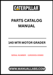 Discover the essential CAT 140 MTR Motor Grader Parts Catalog Manual, specifically designed for serial numbers 11R00001-00690. This comprehensive manual is your go-to resource for identifying and sourcing the right parts for your motor grader, ensuring optimal performance and longevity of your equipment.