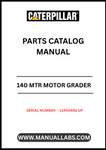 Enhance your maintenance and repair capabilities with the CAT 140 MTR Motor Grader Parts Catalog Manual, specifically designed for serial numbers 11R00691 and up. This comprehensive manual provides detailed diagrams and part numbers, ensuring you have the right information at your fingertips to keep your equipment running smoothly.