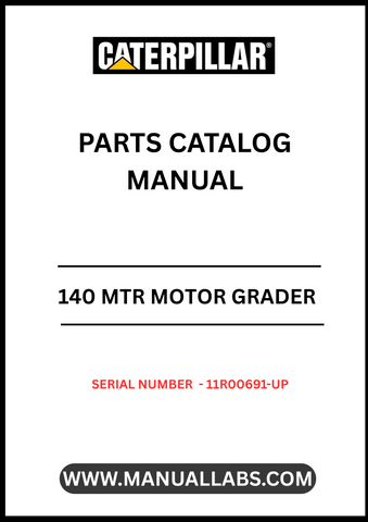 Enhance your maintenance and repair capabilities with the CAT 140 MTR Motor Grader Parts Catalog Manual, specifically designed for serial numbers 11R00691 and up. This comprehensive manual provides detailed diagrams and part numbers, ensuring you have the right information at your fingertips to keep your equipment running smoothly.