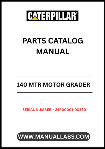 Enhance your maintenance and repair capabilities with the CAT 140 MTR Motor Grader Parts Catalog Manual, specifically designed for serial numbers 24R00001-00530. This comprehensive manual provides detailed diagrams and part numbers, ensuring you have the right information at your fingertips to keep your equipment running smoothly.