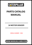 Discover the essential CAT 14 Motor Grader Parts Catalog Manual, specifically designed for serial number NN4. This comprehensive manual serves as your go-to resource for identifying and sourcing the right parts for your motor grader, ensuring optimal performance and longevity of your equipment.
