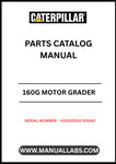 Discover the essential CAT 160G Motor Grader Parts Catalog Manual, specifically designed for models with serial numbers ranging from 4JD00001 to 00140, powered by the reliable 3306DI engine. This comprehensive manual serves as a vital resource for operators and technicians, providing detailed diagrams and part numbers to ensure accurate repairs and maintenance.