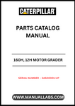 Discover the essential CAT 160H and 12H Motor Grader Parts Catalog Manual, specifically designed for serial numbers 3AS00001 and up. This comprehensive manual is powered by the reliable 3306 engine, ensuring you have the most accurate and detailed information at your fingertips for efficient maintenance and repairs.
