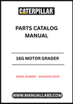 Discover the essential CAT 16G Motor Grader Parts Catalog Manual, specifically designed for serial numbers 93U00001-01178. This comprehensive manual is your go-to resource for identifying and sourcing the right parts for your motor grader, ensuring optimal performance and longevity of your equipment.