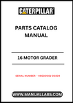 Discover the essential CAT 16 Motor Grader Parts Catalog Manual, specifically designed for serial numbers 49G00001-00304. This comprehensive manual serves as your go-to resource for identifying and sourcing the right parts for your motor grader, ensuring optimal performance and longevity of your equipment.