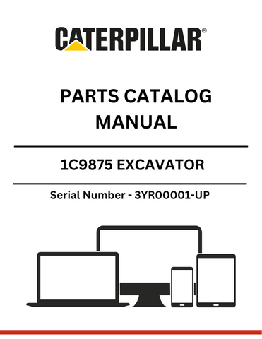 Discover the CAT 1C9875 Excavator Parts Catalog Manual, specifically designed for serial numbers 3YR00001 and above. This comprehensive manual is an essential resource for anyone looking to maintain or repair their CAT excavator, ensuring you have access to the most accurate and up-to-date information.