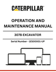 Unlock the full potential of your CAT 307B Excavator with the comprehensive Operation and Maintenance Manual, specifically designed for serial numbers 1ES00001 and up. This essential guide provides detailed instructions and insights to ensure optimal performance and longevity of your equipment.