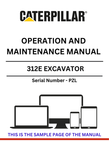  Enhance your operational efficiency with the CAT 312E Excavator Operation and Maintenance Manual. This comprehensive guide is specifically designed for the CAT 312E model, ensuring you have all the necessary information at your fingertips to maximize performance and longevity.