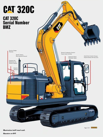 Discover the essential CAT 320C Excavator Schematic Manual, specifically designed for serial number BMZ. This comprehensive guide provides detailed schematics and diagrams, ensuring you have the precise information needed for maintenance and repairs.